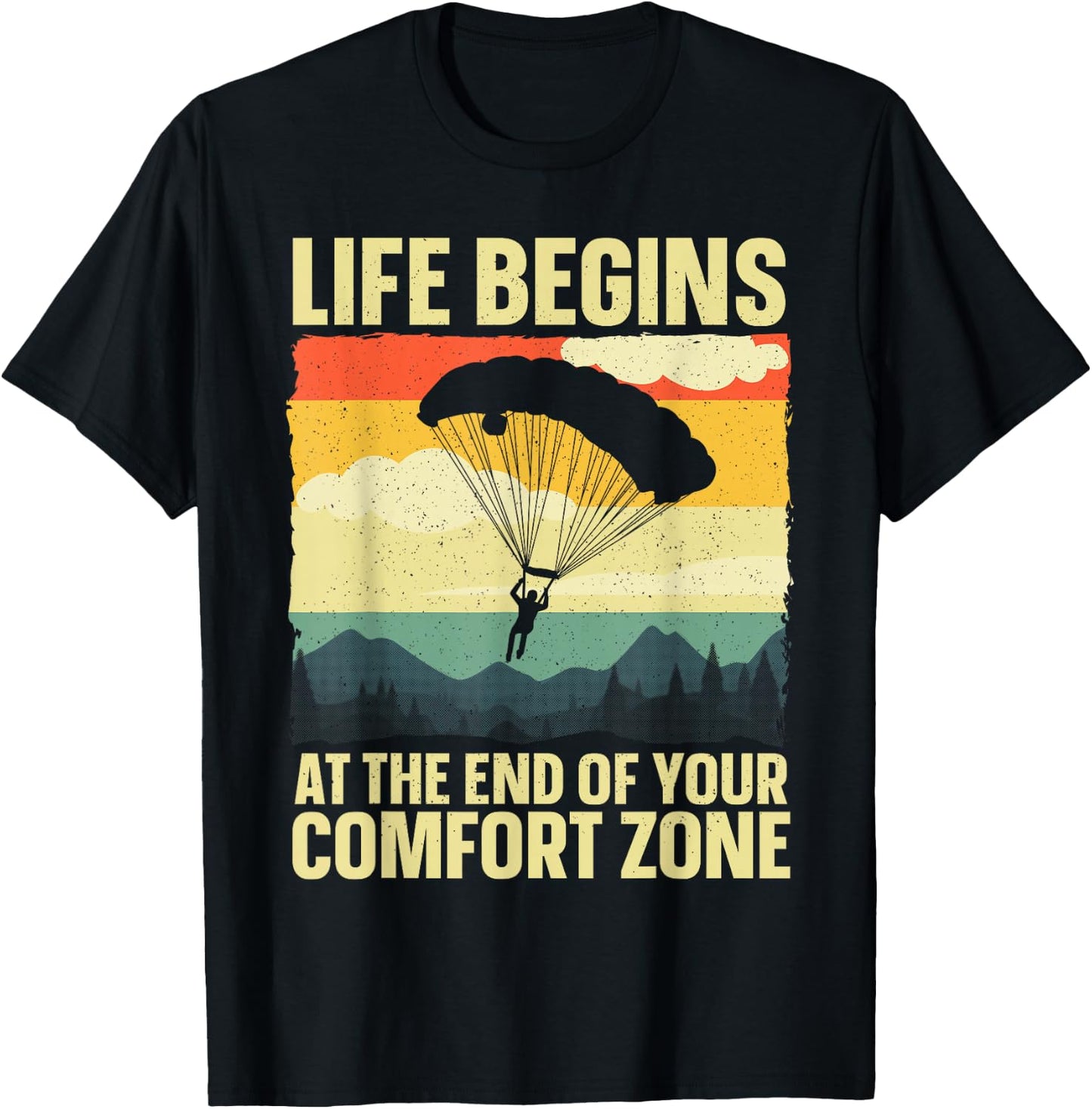Funny Skydiving Art Women Skydiver Sky Diving Lover T-Shirt - T-Shirt | Black
