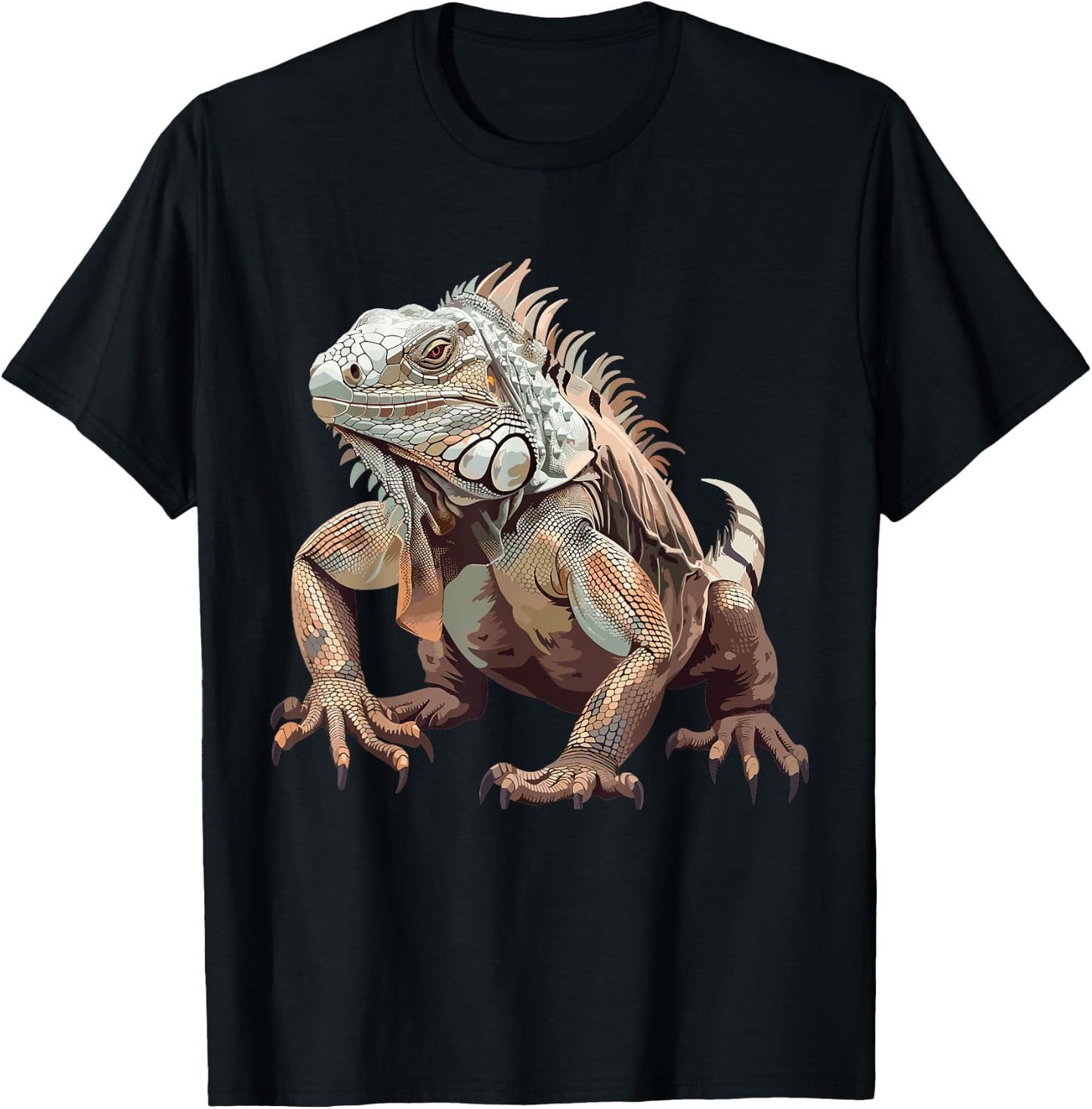 Iguanas, reptiles and Zoo Keeper Design Iguana - -Adults, Kids - Black - Small - Short Sleeve T-Shirt - T-Shirt | Black