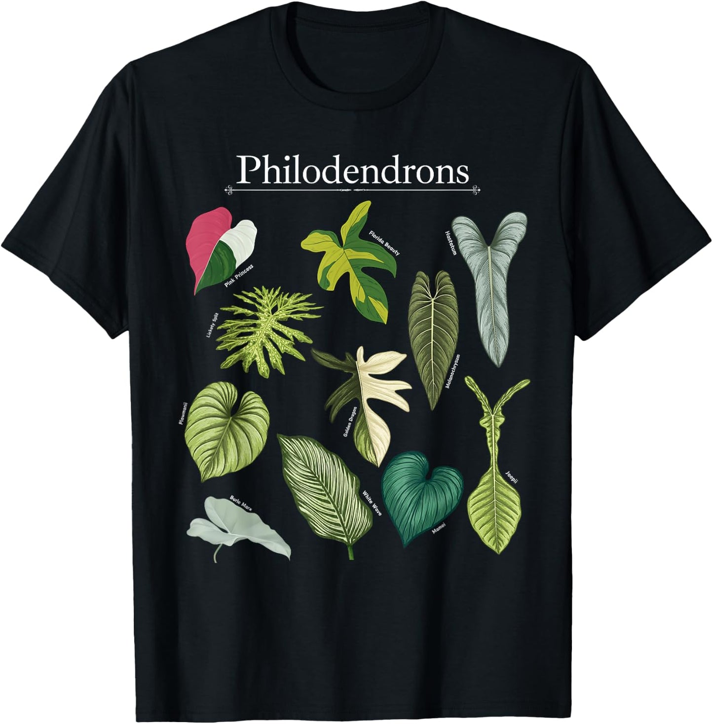 Philodendron Varieties Florida Beauty Joepii House Plants T-Shirt - T-Shirt | Black