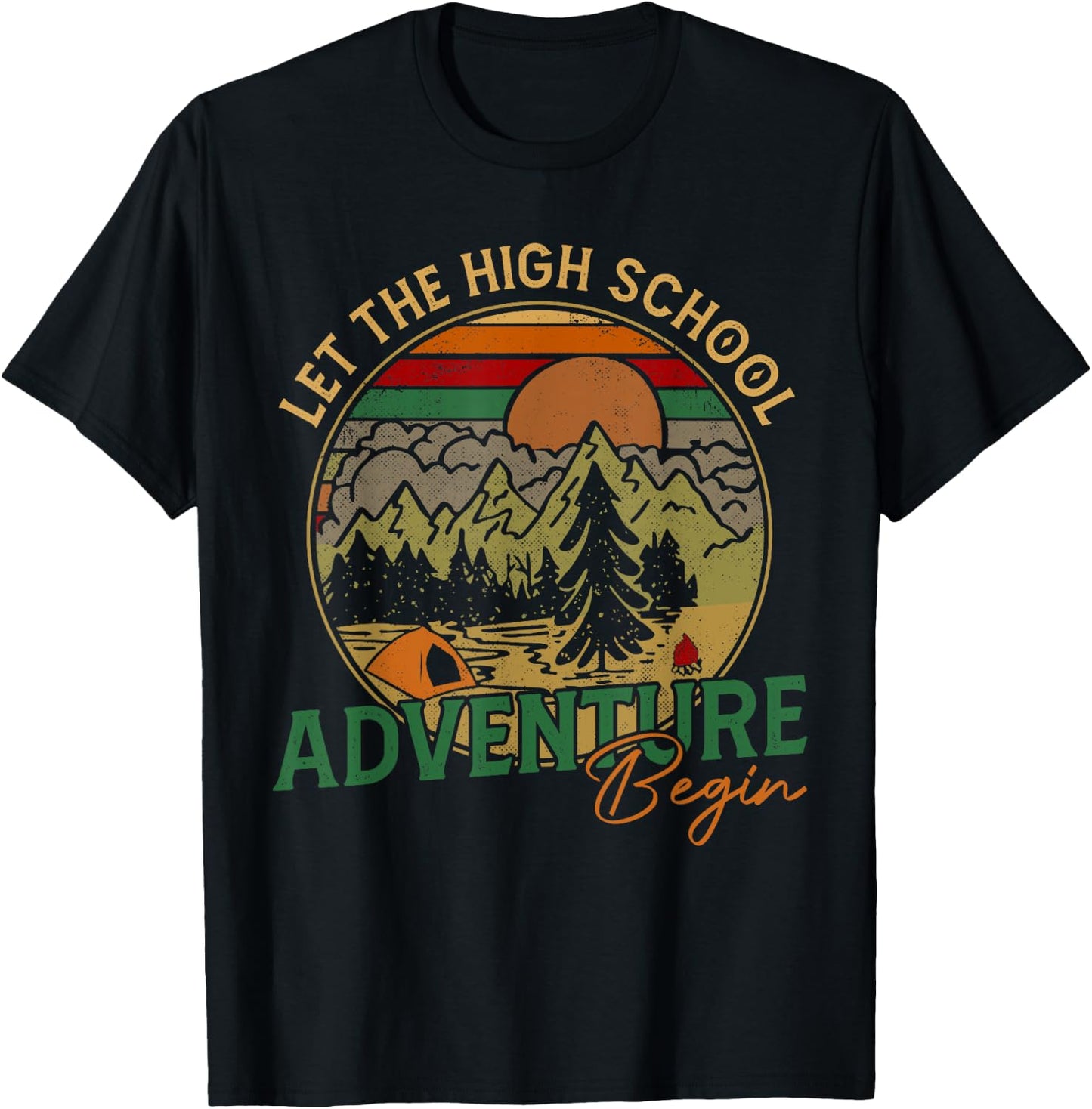 Let the High School Adventure Begin High School Teacher Men Women Kids T-Shirt - T-Shirt | Black