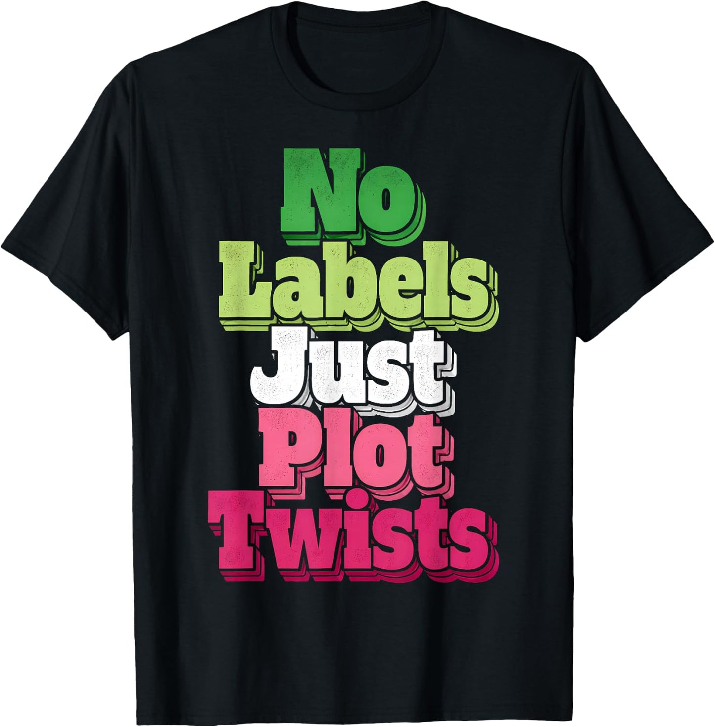 Funny Abrosexual Pride No Labels T-Shirt - T-Shirt | Black