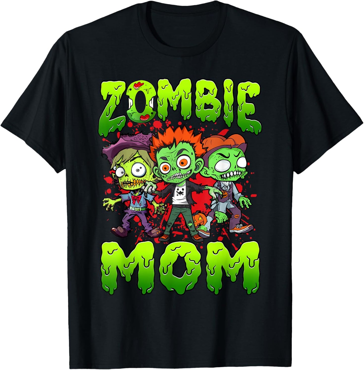 Zombie Mom Halloween Costume Family Matching T-Shirt - T-Shirt | Black