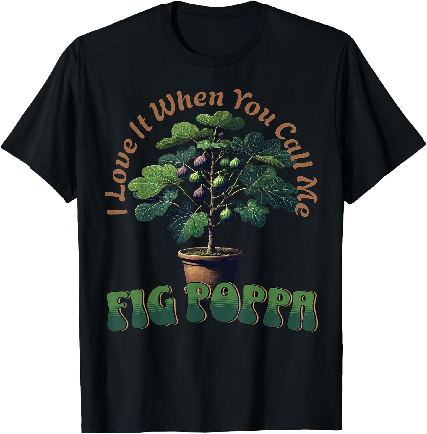 Funny Fig Tree for Gardeners And Fruit Orchard Growers T-Shirt - T-Shirt | Black