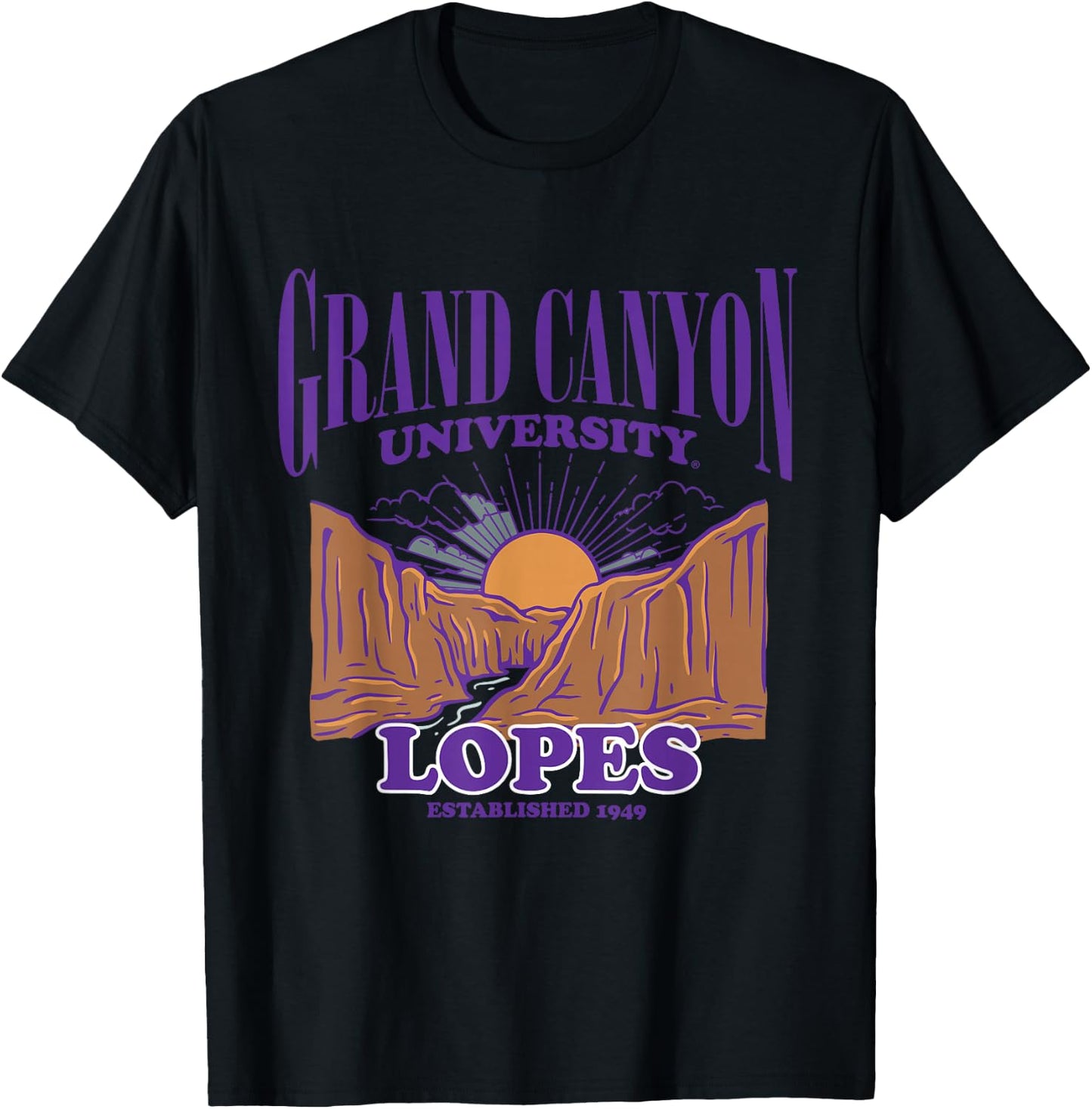 Grand Canyon Lopes | Official NCAA Merch | NCAFGCU010 T-Shirt - T-Shirt | Black