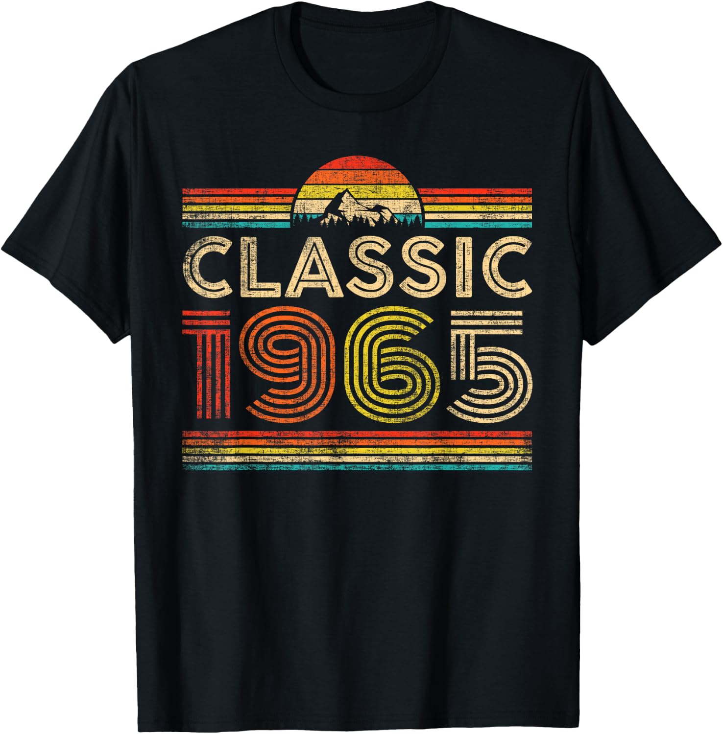 Classic 1965 Vintage 1965 Classic Year Men Women Birthday T-Shirt - T-Shirt | Black