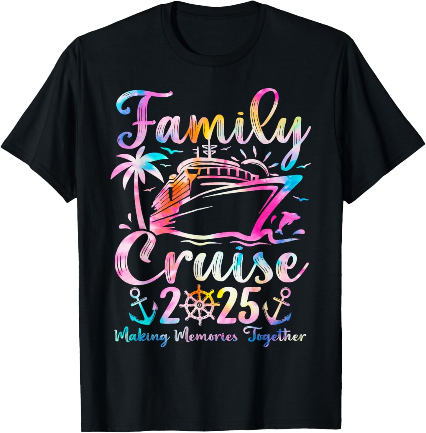 Family Cruise 2025 Party Cruising Ship Summer Vacation Trip T-Shirt - T-Shirt | Black