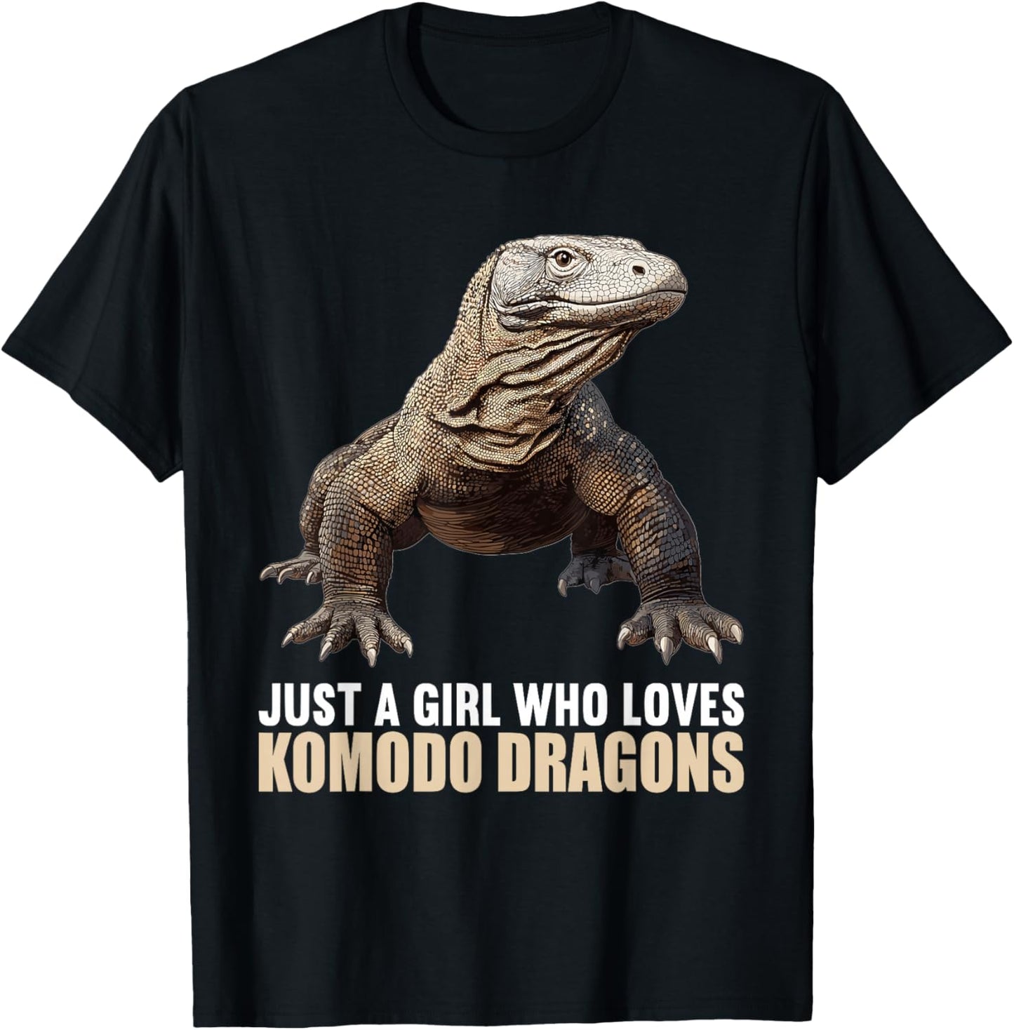 Just a Girl who loves Komodo Dragons. Komodo Dragon T-Shirt - T-Shirt | Black