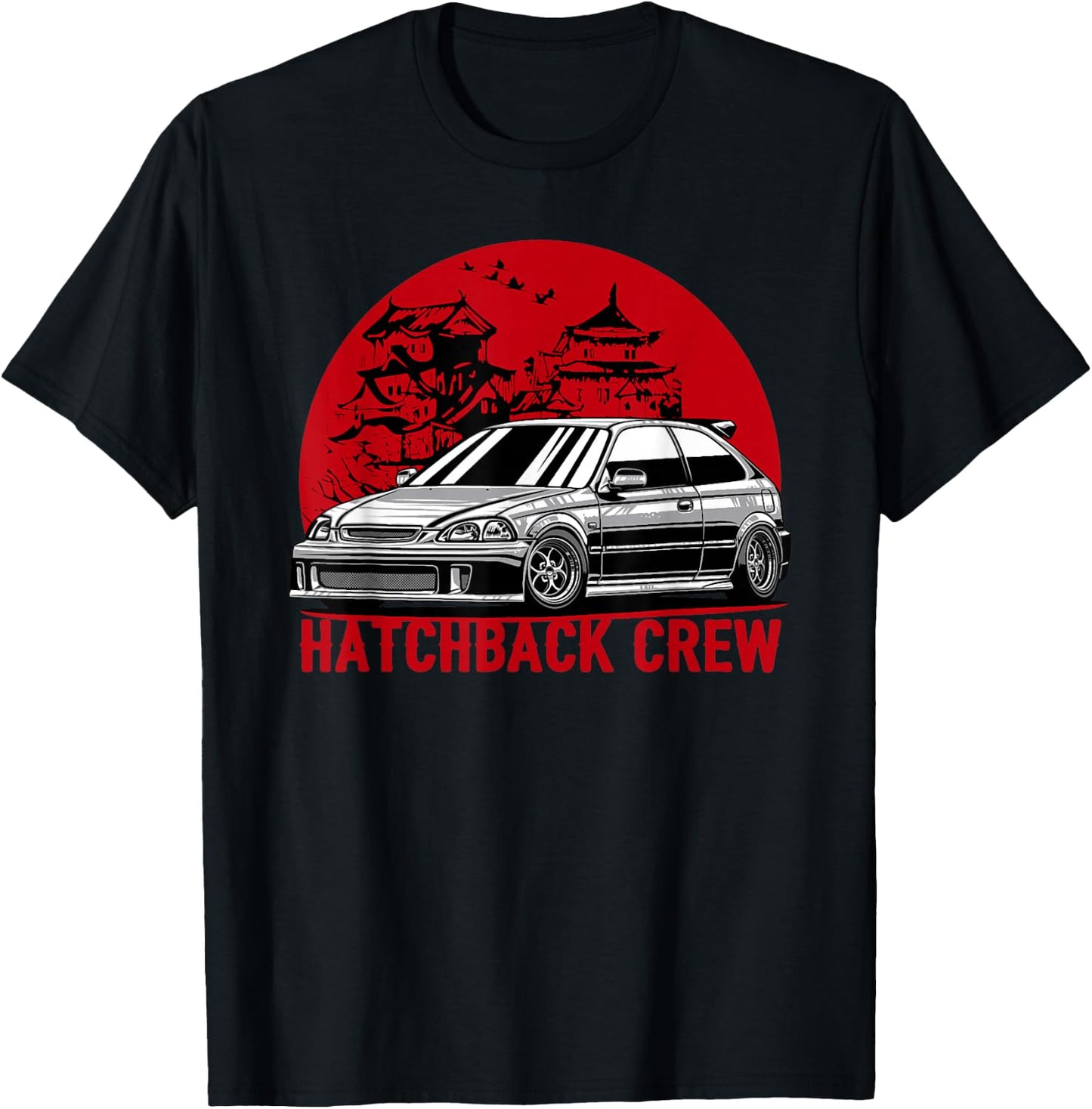 Civic EK Hatchback Type R Japanese Car T-Shirt - T-Shirt | Black