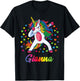 Gianna Personalised Name Unicorn Girl Gift T-Shirt - T-Shirt | Black