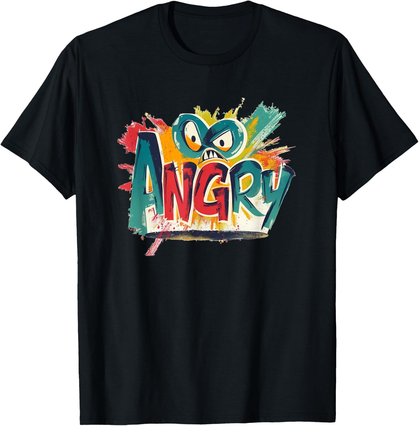 Colorful Angry Saying Costume T-Shirt - T-Shirt | Black