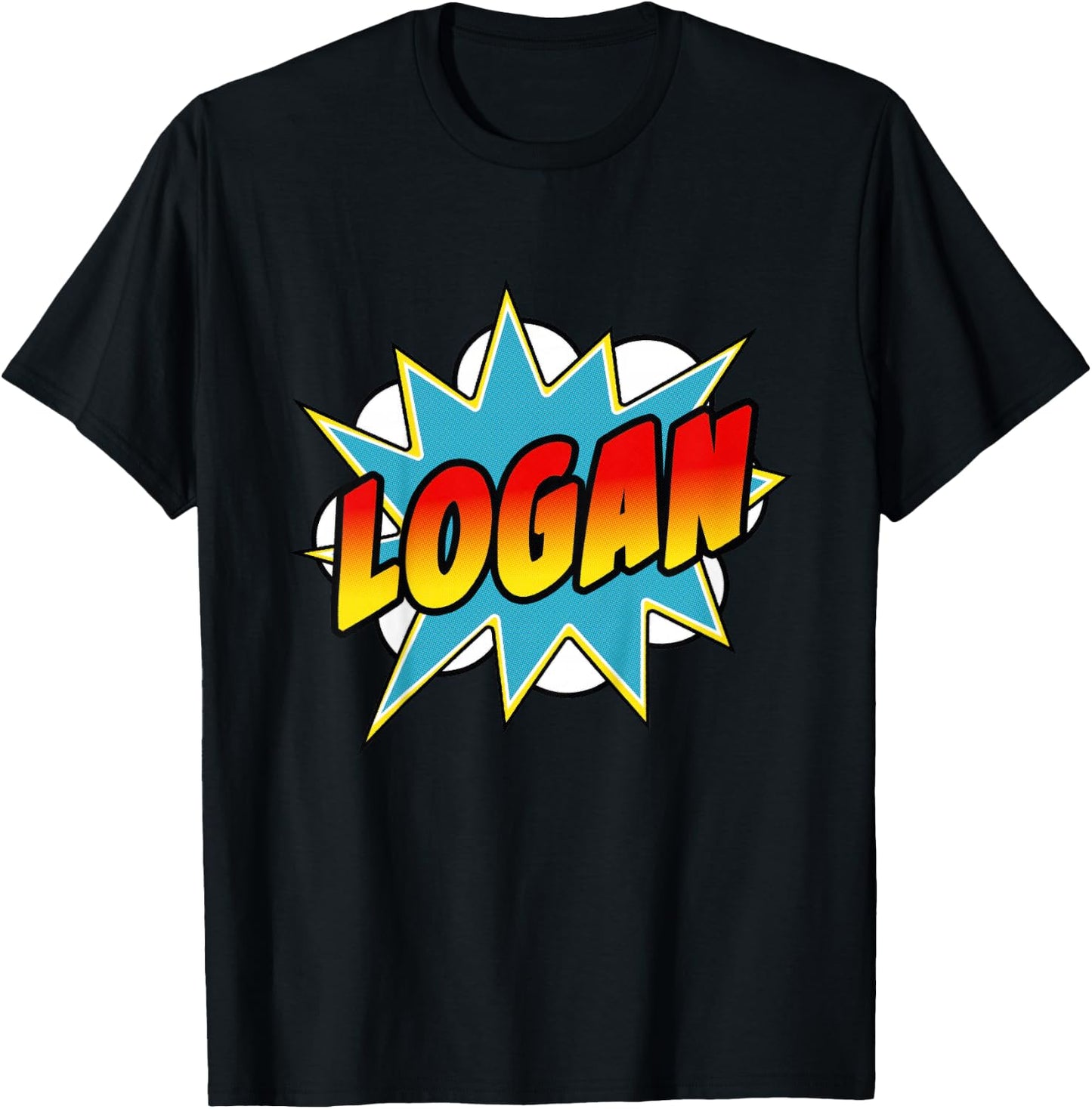 Boys Logan Comic Book Superhero Name T-Shirt - T-Shirt | Black