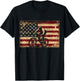 American Flag MTB Mountain Bike Apparel - Mountain Bike Girls Kids Men T-Shirt - T-Shirt | Black