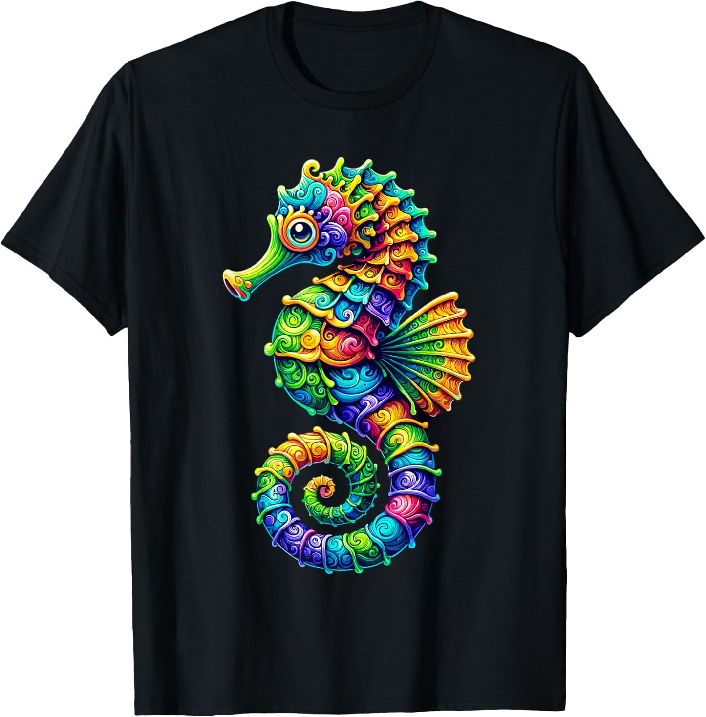 Seahorse Ocean T-Shirt - T-Shirt | Black