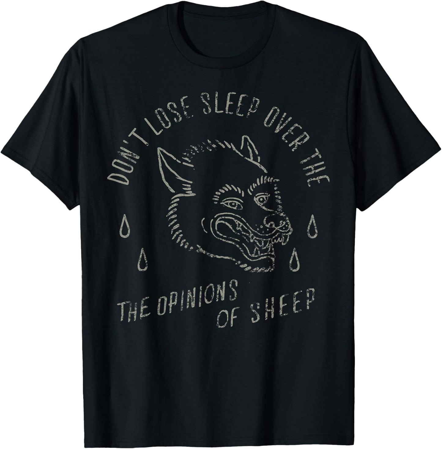 The Opinions Of Sheep Traditional Tattoo Wolf Blood T-Shirt - T-Shirt | Black