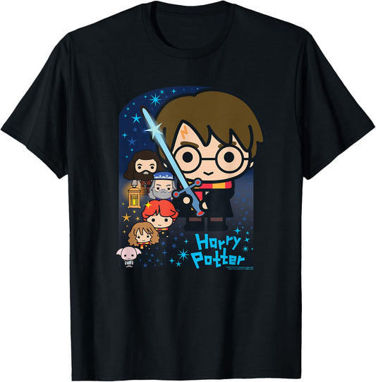 Harry Potter Chibi and Friends T-Shirt - T-Shirt | Black