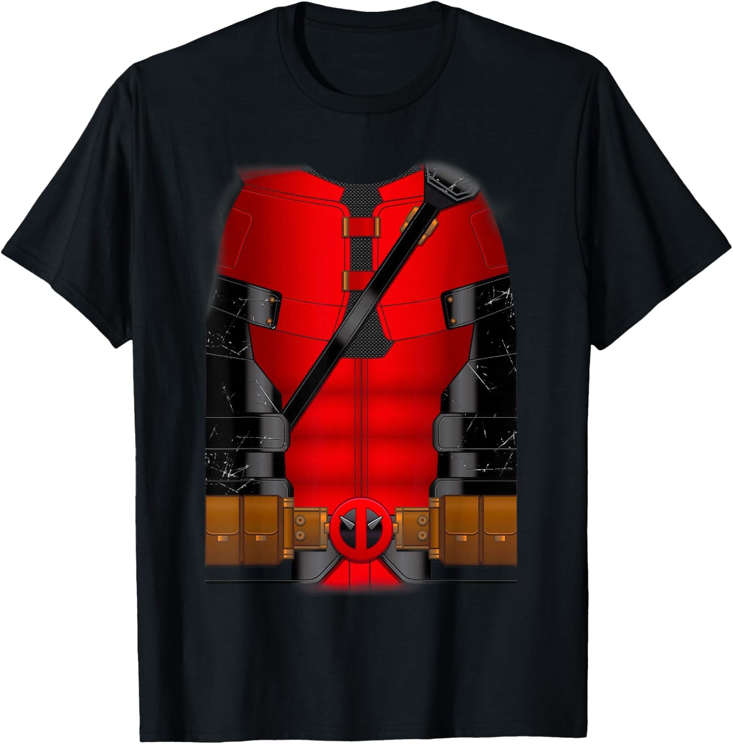 Marvel Deadpool & Wolverine Halloween Deadpool Costume T-Shirt - T-Shirt | Black
