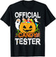 Halloween Party, Halloween Pumpkin Official Candy Tester T-Shirt - T-Shirt | Black