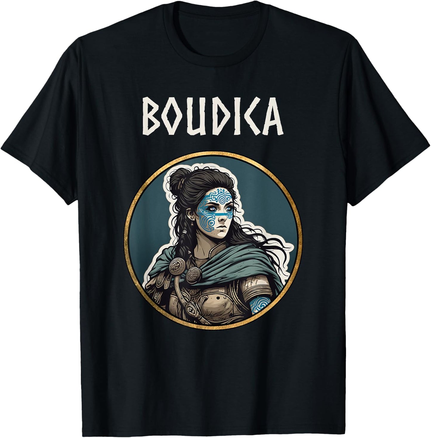 Boudica Queen of the Iceni Ancient Britain History T-Shirt - T-Shirt | Black