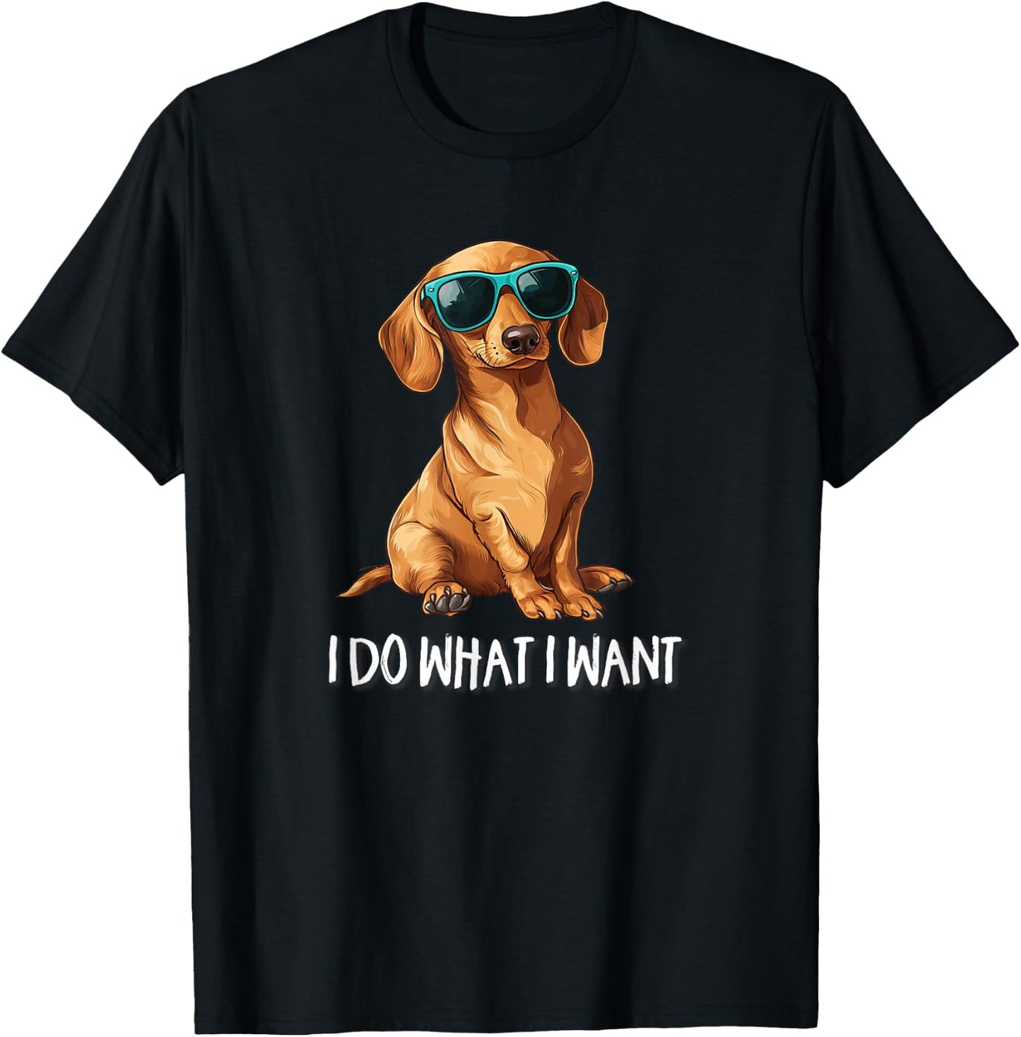 Kids Funny Do What I Want Dachshund Lover T-Shirt - T-Shirt | Black
