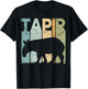 Tapir Vintage Animal Lover Retro Tapir T-Shirt - T-Shirt | Black