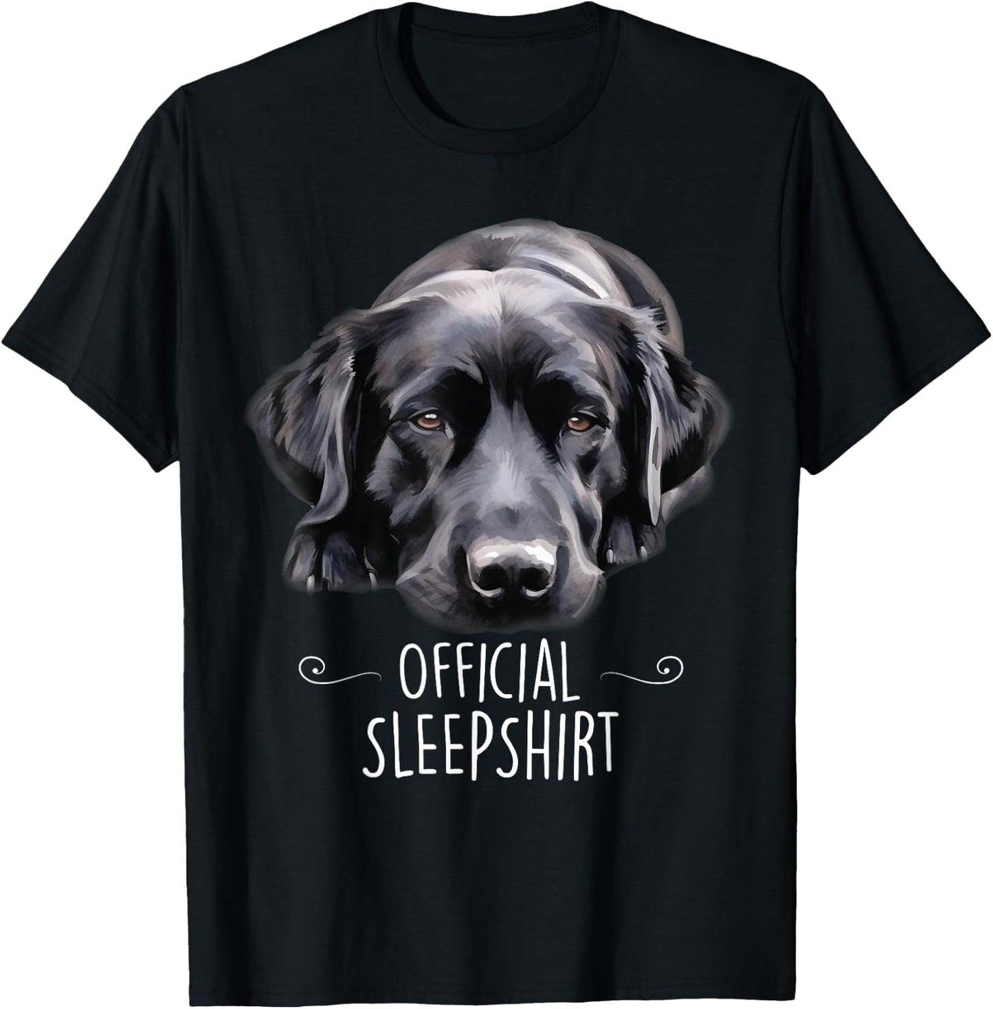 Sleeping Labrador Dog Official Sleep Lab Funny Women Kids T-Shirt - T-Shirt | Black