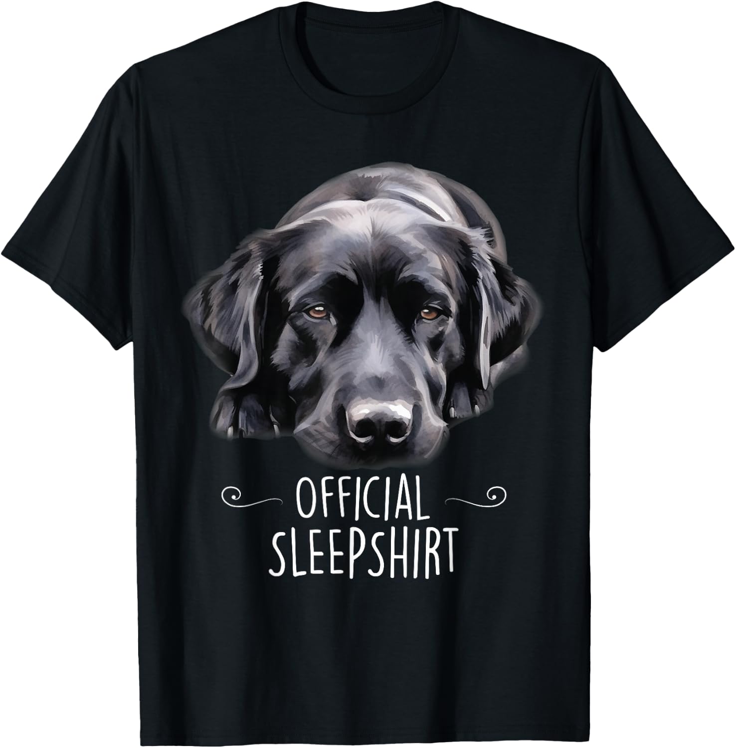 Sleeping Labrador Dog Official Sleep Lab Funny Women Kids T-Shirt - T-Shirt | Black