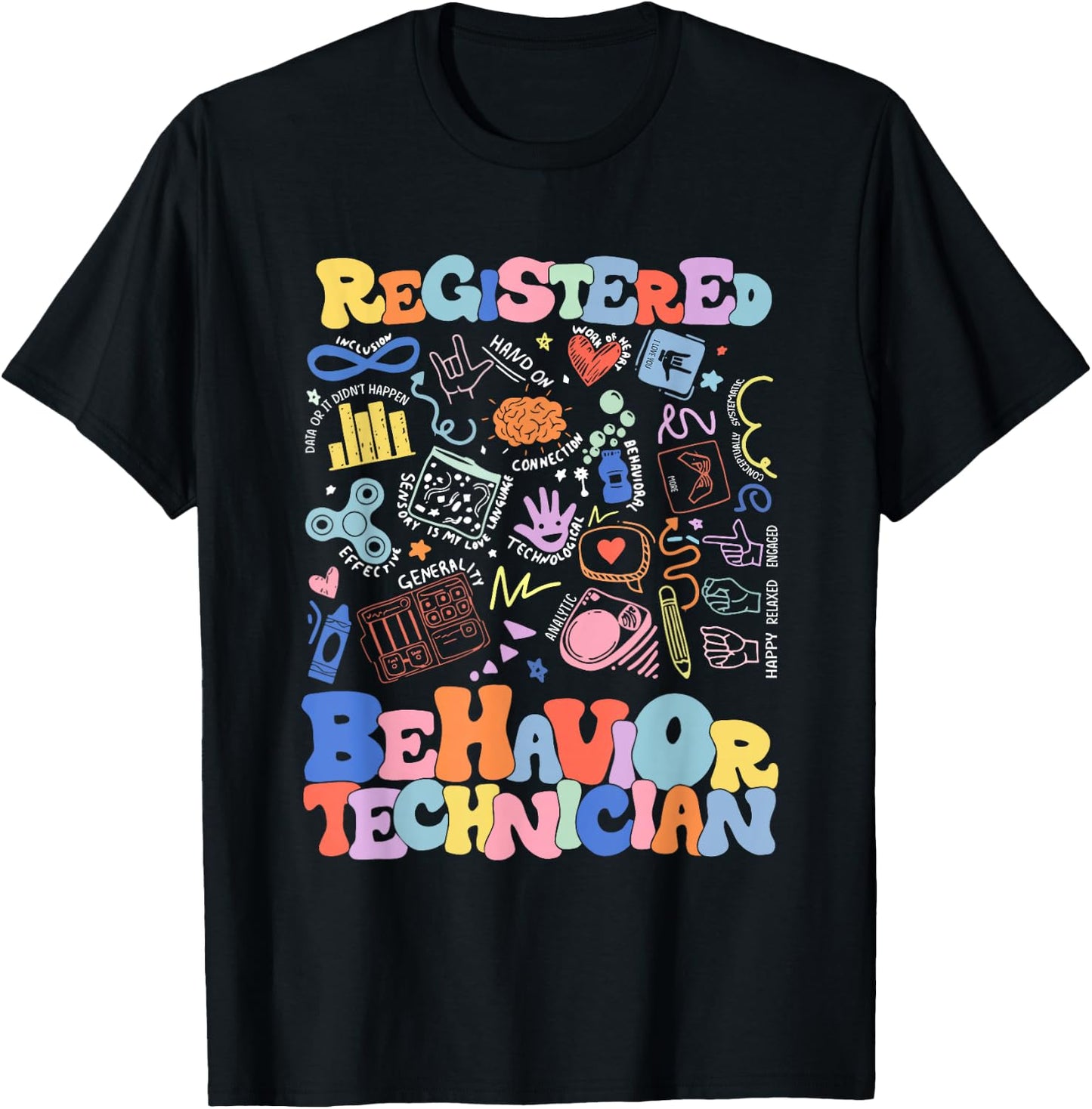 Women Registered Behavior Technician RBT Graduation ABA T-Shirt - T-Shirt | Black