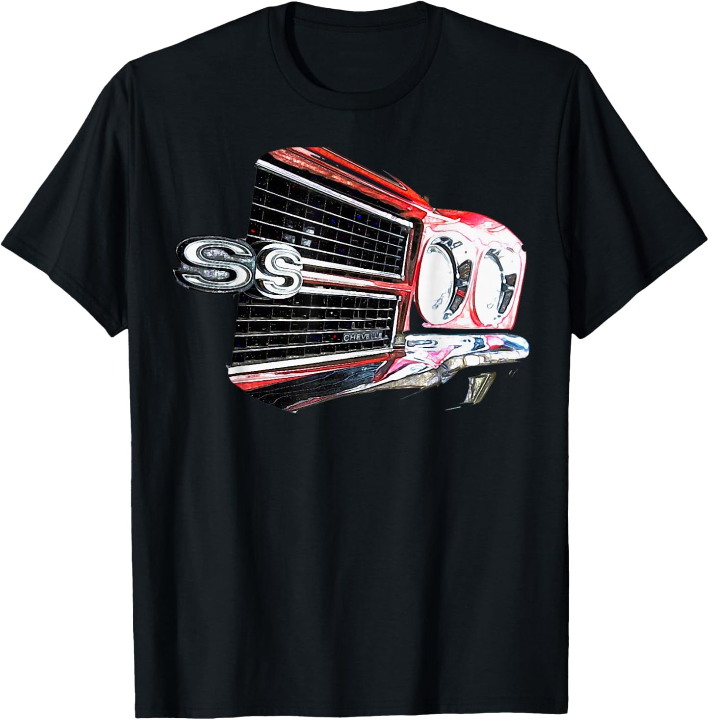 1970 70 Chevelle SS Half Grill Trending Chevys Muscle Car T-Shirt - T-Shirt | Black
