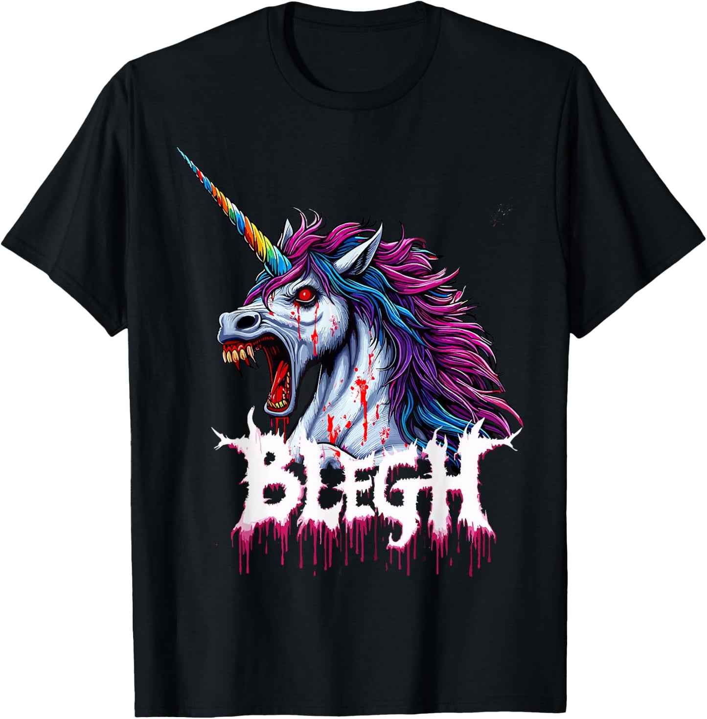 Metal Unicorn Blegh T-Shirt - T-Shirt | Black