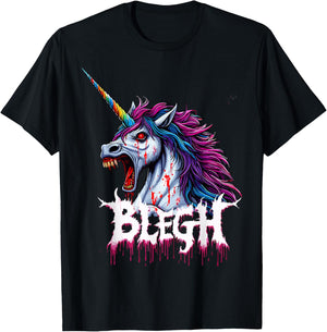 Metal Unicorn Blegh T-Shirt - T-Shirt | Black