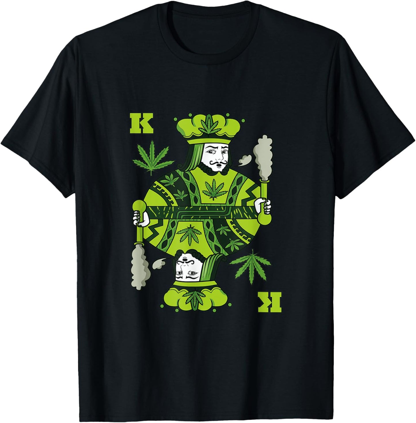 King of Weed Playing Card Pot Smoker Marijuana 420 T-Shirt - T-Shirt | Black