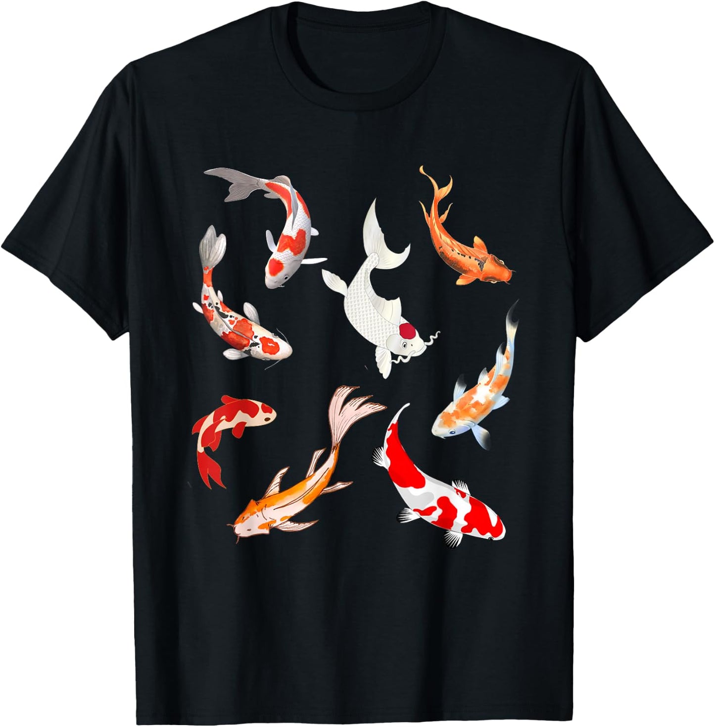 Just A Girl Who Loves Koi fish ornamental fish Fancy carp T-Shirt - T-Shirt | Black