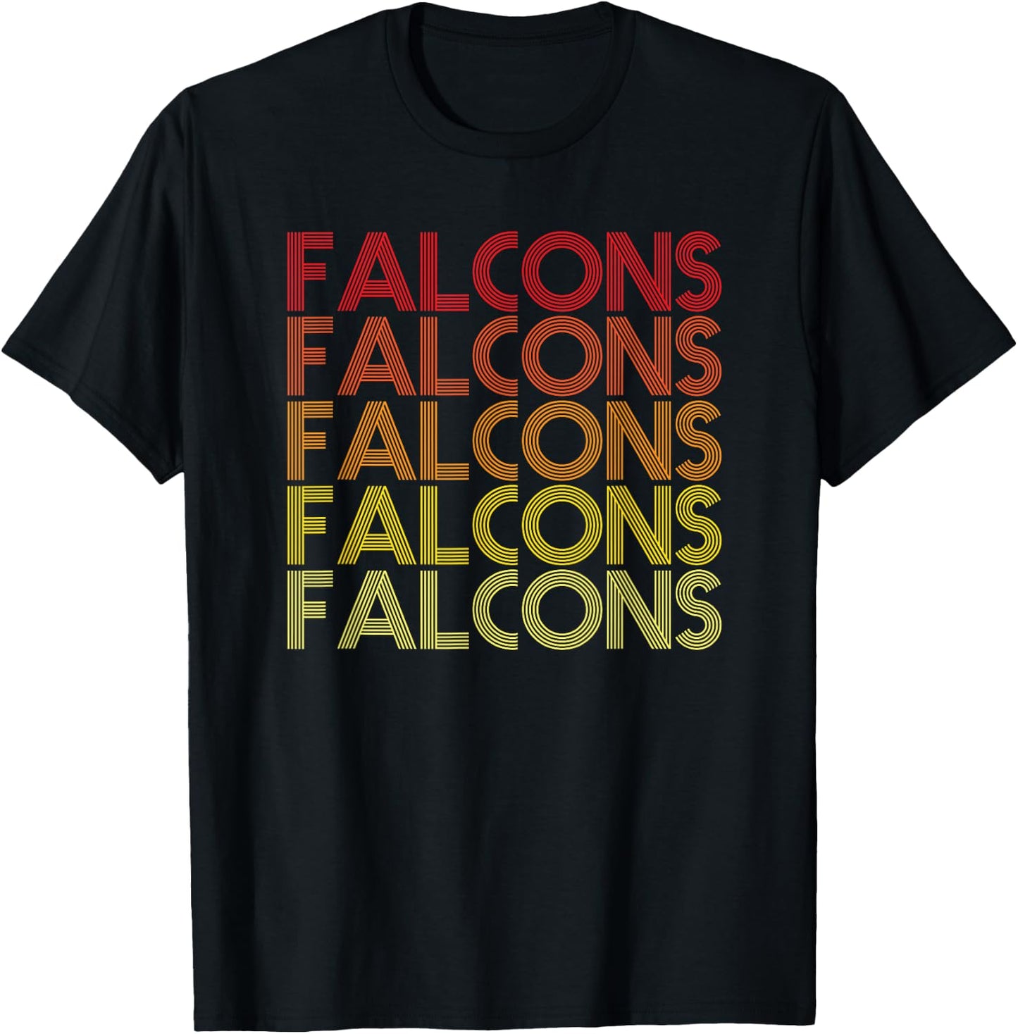 Retro Vintage Falcons T-Shirt - T-Shirt | Black