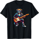 Boxer Electric Guitar Funny Dog Rock Band Musician Music Pet Women Kids T-Shirt - T-Shirt | Black