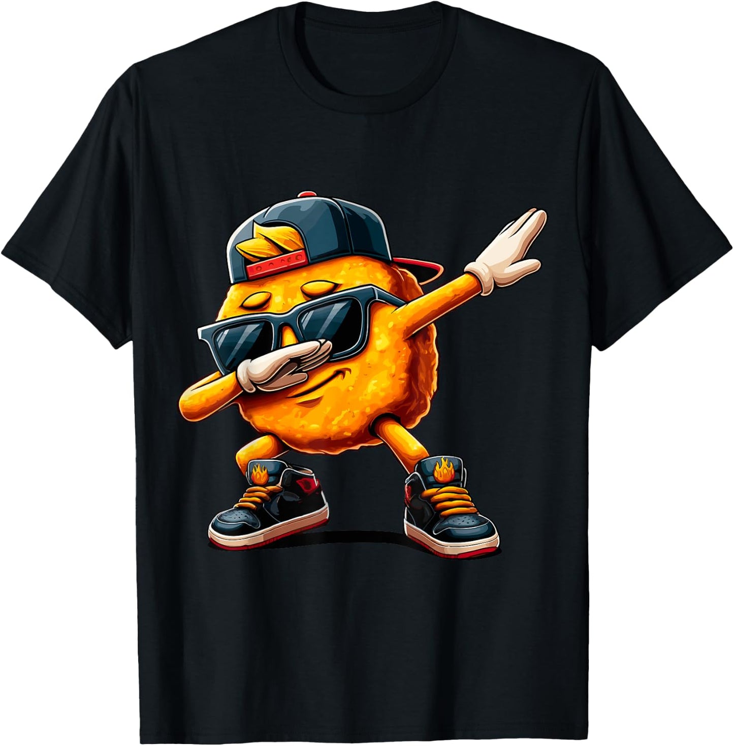 Dabbing Nugget cool Chicken Nugget lover T-Shirt - T-Shirt | Black