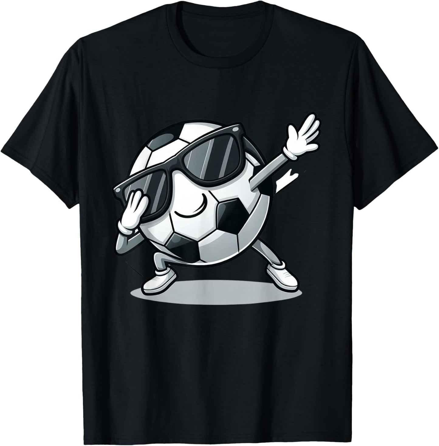 Dabbing Soccer Ball Shirt Funny Boys Men Women Sports Player T-Shirt - T-Shirt | Black