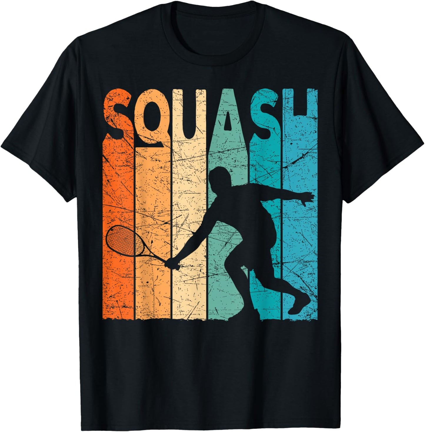 Squash Vintage Squash Player Retro Squash Lover T-Shirt - T-Shirt | Black