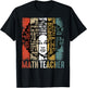 Math Teacher Afro African American Women Black History Month T-Shirt - T-Shirt | Black