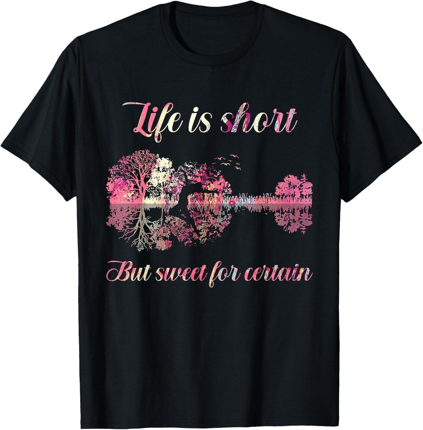 Life is Short But Sweet for Certain Guitar T-Shirt - T-Shirt | Black