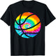 Basketball Tie Dye Shirt - Rainbow Trippy Hippie Shirt T-Shirt - T-Shirt | Black