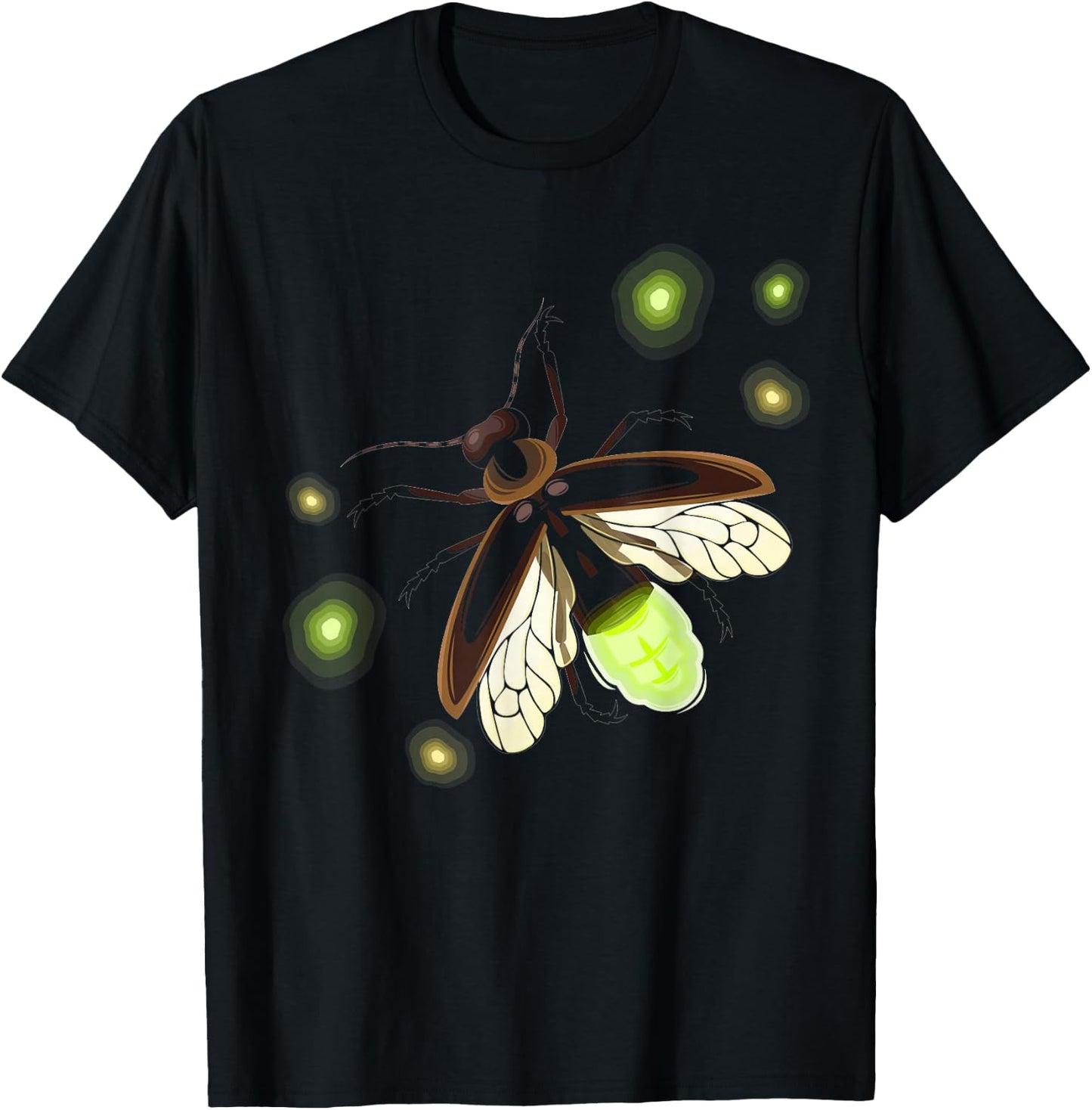 Fireflies Nature Camping Insect T-Shirt - T-Shirt | Black