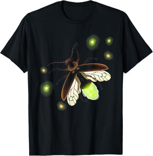 Fireflies Nature Camping Insect T-Shirt - T-Shirt | Black