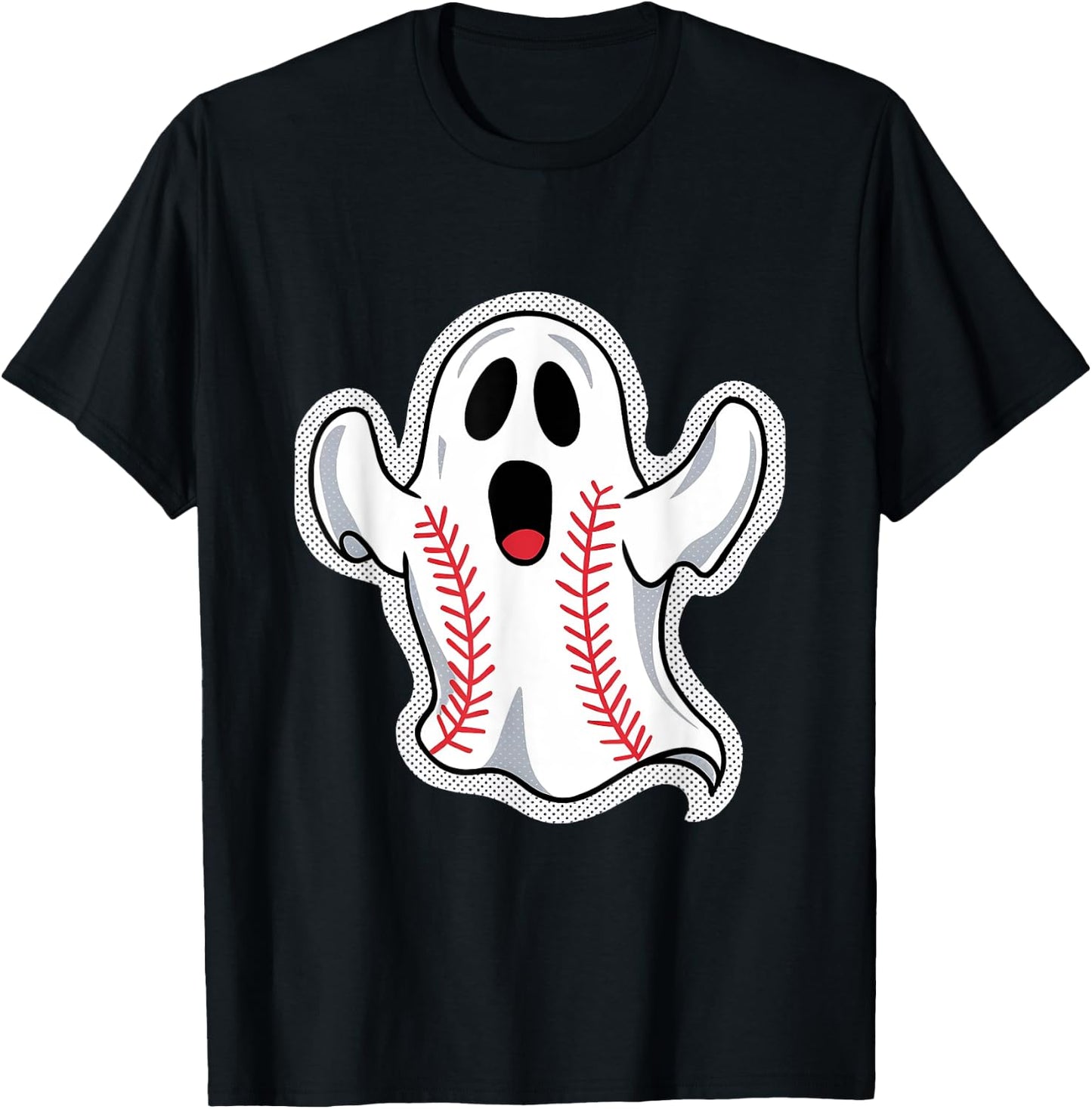 Halloween costume of a baseball ghost baseball lover T-Shirt - T-Shirt | Black