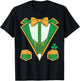 Leprechaun Costume St. Patrick's Day Tuxedo Kids Men Boys T-Shirt - T-Shirt | Black