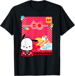 Pochacco Sanrio 60th T-Shirt - T-Shirt | Black