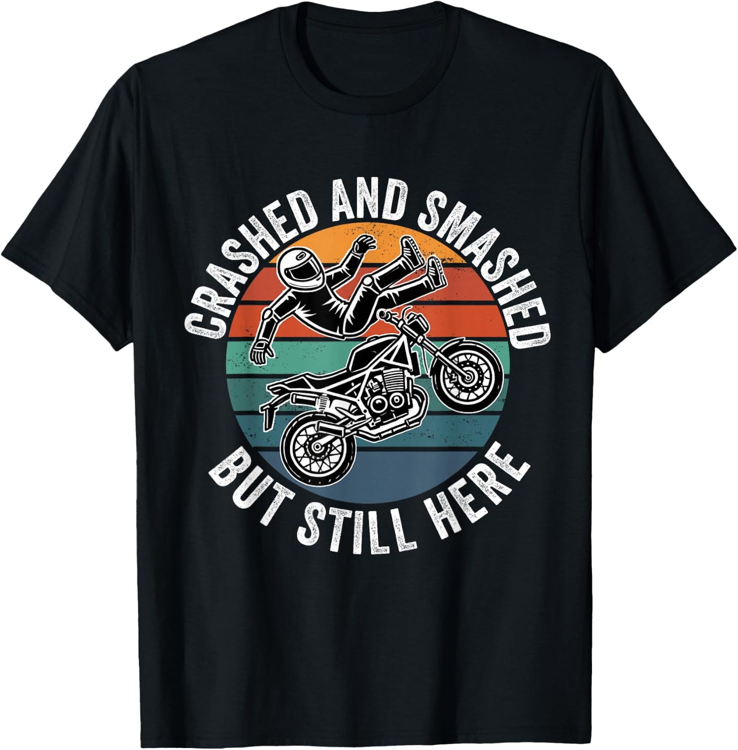 Motorcycle Accident Survivor Bike Crash Injury Recovery T-Shirt - T-Shirt | Black