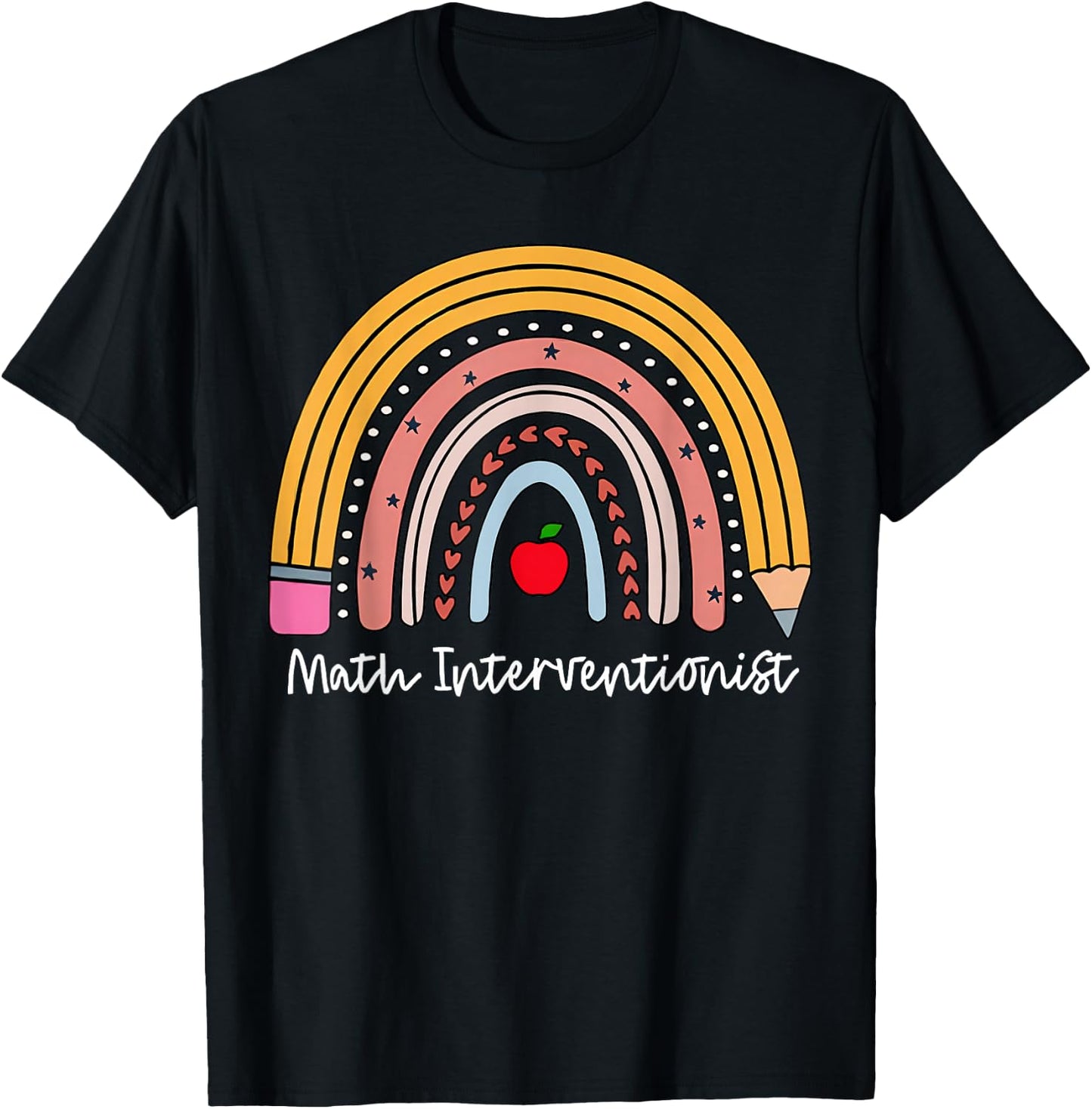 Rainbow Math Interventionist Math Squad Mathematics Teacher Men Women T-Shirt - T-Shirt | Black
