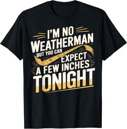 Funny I'm No Weatherman Meteorologist Weatherman T-Shirt - T-Shirt | Black