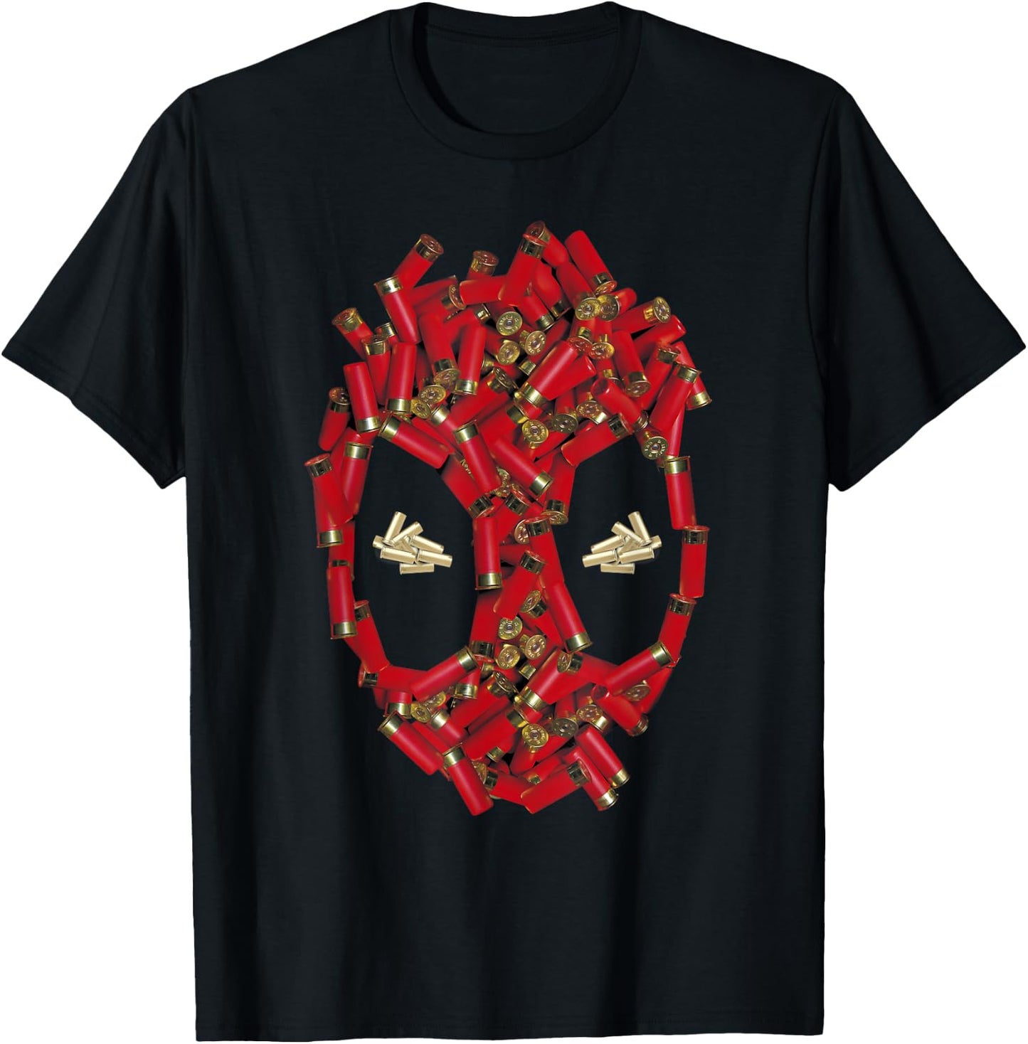 Marvel Comics Deadpool Shotgun Shell Big Face T-Shirt - T-Shirt | Black