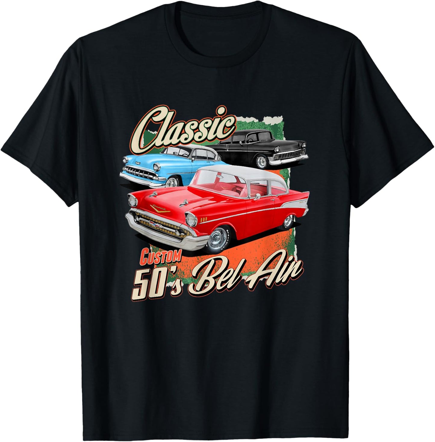 50s Bel Air Vintage Classic Car 1953 1955 1956 1957 57 55 T-Shirt - T-Shirt | Black